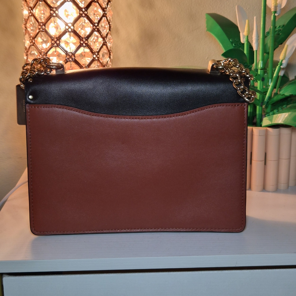 Coach NWOT Black and Tan Klare With Gold Rivets Crossbody/shoulder Bag - Picture 5 of 7